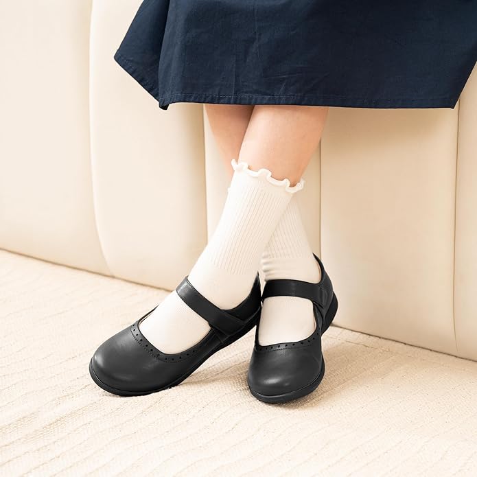 Girls School Uniform Shoes Mary Jane Flats Oxfords Black Dress Shoes  (Little/Big Kids)